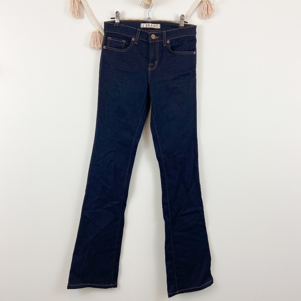 J Brand Dark Wash Slim Boot Flare Jeans Sz 26 - Picture 1 of 10